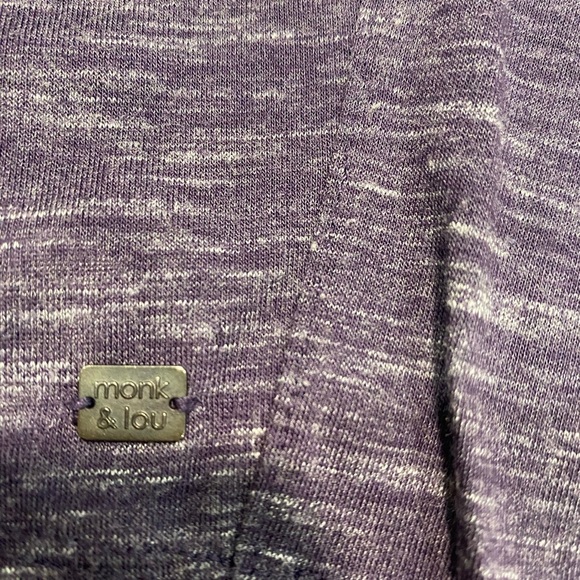 MONK & LOU purple women’s tee large - Picture 2 of 6